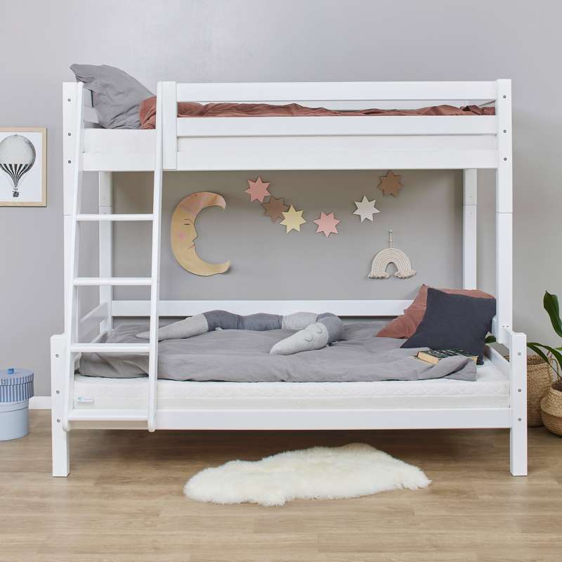 Hoppekids ECO Luxury - Lit superposé familial haut - 120x200 cm - Blanc