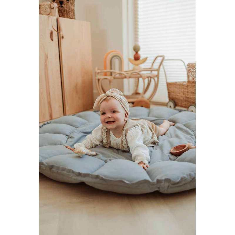 Play & Go Babynest Spielmatte - Bloom - Dusty Blue