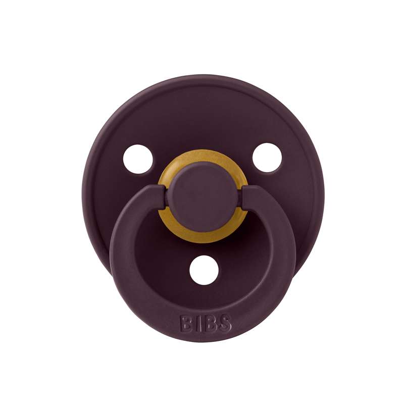 BIBS okrugla Colour duda - vel. 1 - prirodna guma - Plum