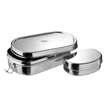 Pulito PureLunchBox Lunchbox - Stainless Steel - Oval