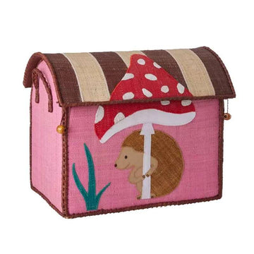 RICE Raffia Storage House - Happy Forest - Small 