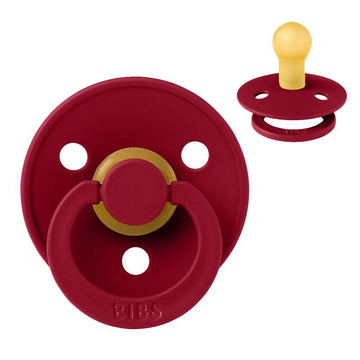 Bibs Round Colour Pacifier - sz. 1 - natural rubber - Ruby 