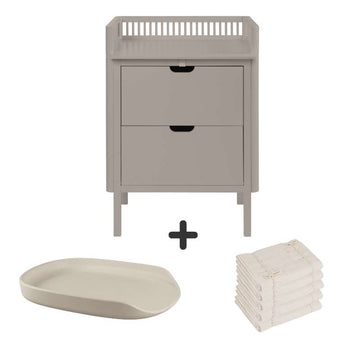 Sebra Changing table with drawers - Jetty Beige - Bundle 2 
