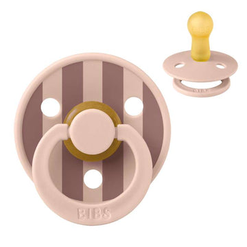 Bibs Кръгъл Colour Биберон - р-р 2 - естествен каучук - Студио - Блок - Руж/Дървесен плъх 