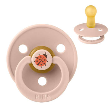 BIBS Kulatý dudlík Colour - Vel. 2 - Přírodní kaučuk - Ladybug Studio - Blush