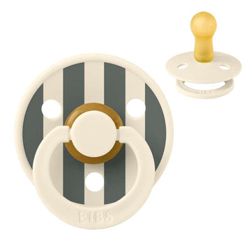 Bibs Okrogla Colour Duda - št. 2 - naravna guma - Studio - Blok - Slonovina/Bor 