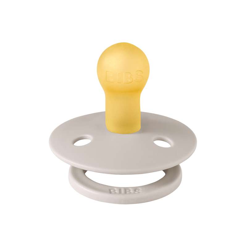 BIBS Round Colour Pacifier - Size 1 - Natural Rubber - Bumblebee Studio - Mushroom