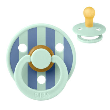 Bibs Round Colour Pacifier - sz. 1 - natural rubber - Studio - Block - Nordic Mint/Petrol 