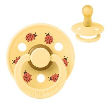 BIBS Rund Colour Sut - Str. 2 - Naturgummi - Studio - Ladybug - Pale Butter