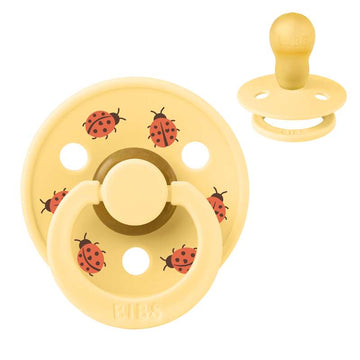 BIBS Rund Colour Sut - Str. 3 - Naturgummi - Studio - Ladybug - Pale Butter