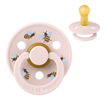BIBS Ciuccio Colour rotondo - Mis. 2 - Gomma naturale - Bumblebee Studio - Petal