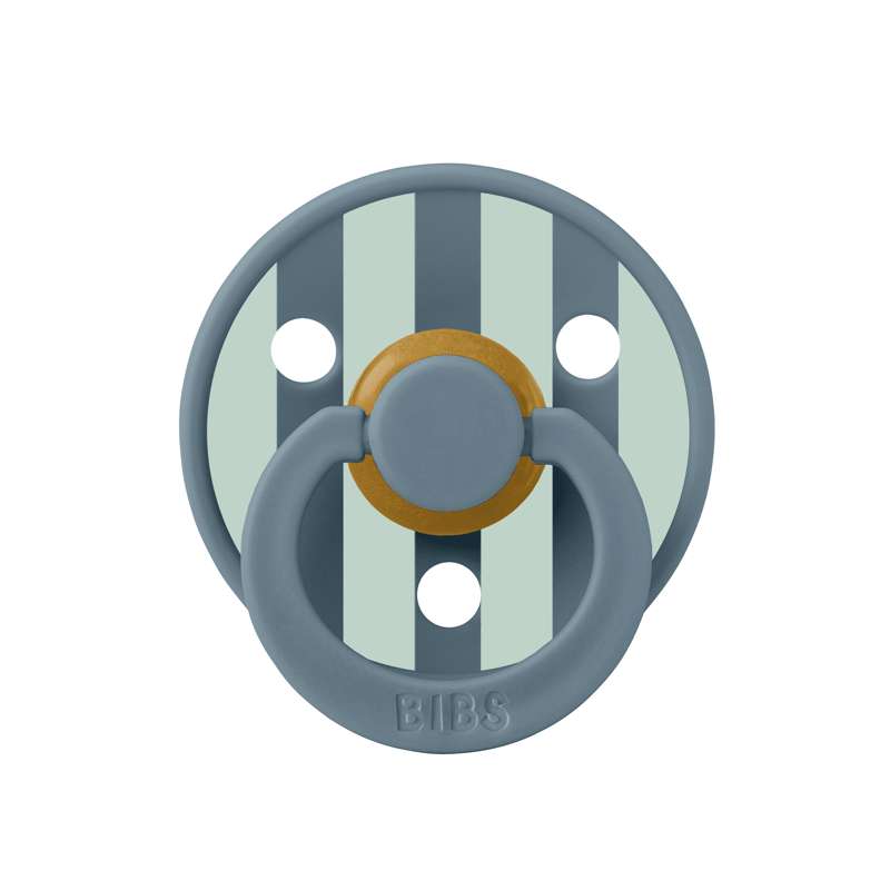 Bibs Okrúhly Colour Cumlík - veľ. 2 - prírodná guma - Štúdio - Blok - Benzín/Nordic Mint 