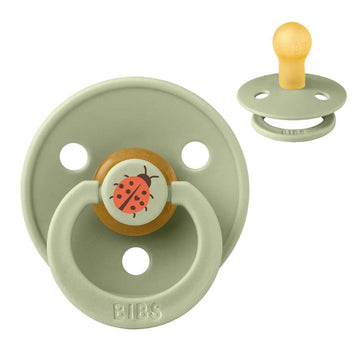 BIBS Rund Colour Smokk - Str. 1 - Naturgummi - Ladybug Studio - Sage