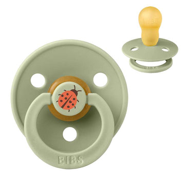 BIBS Rund Colour Smokk - Str. 3 - Naturgummi - Ladybug Studio - Sage