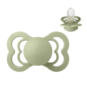 BIBS Symmetrical Supreme Pacifier - Size 2 - Silicone - Sage