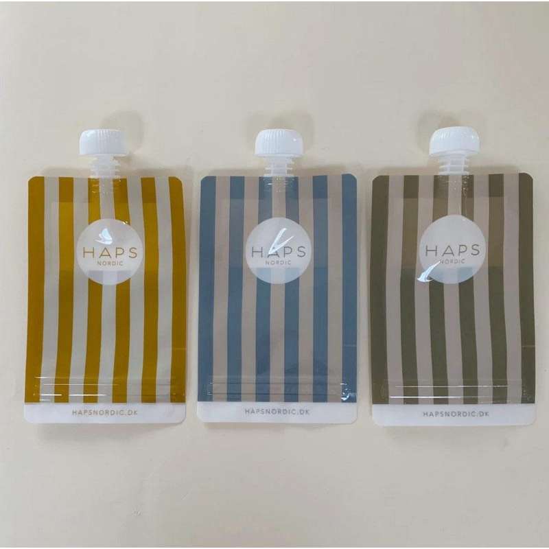 HAPS Nordic Reusable Smoothie Bags - 3-Pack - Marine Stripe Cold