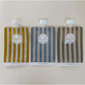 HAPS Nordic Reusable Smoothie Bags - 3-Pack - Marine Stripe Cold