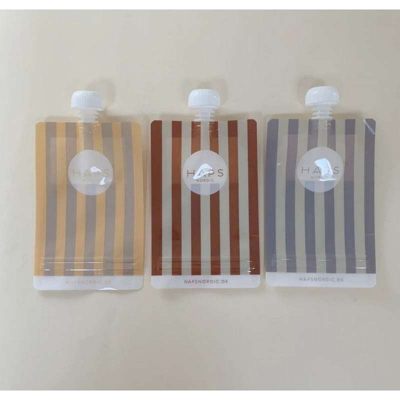 HAPS Nordic Reusable Smoothie Bags - 3-Pack - Marine Stripe Warm