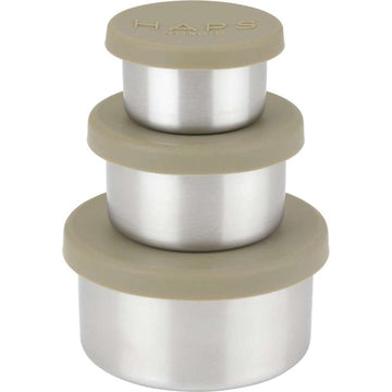 Haps Nordic Steel Trio Voedselcontainers - Olijf