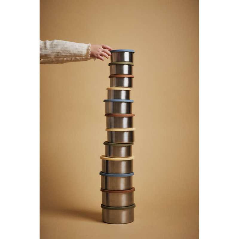 Haps Containers Haps Nordic Steel Trio Food Containers - Large - Terracotta