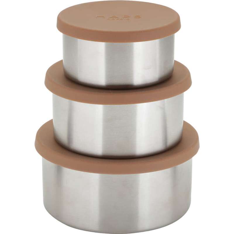 Haps Nordic Steel Trio Food Containers - Large - Terracotta