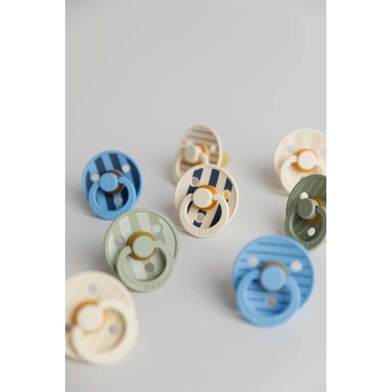 Bibs Rund Colour Schnuller - Gr. 2 - Naturkautschuk - Studio - Block - Weise 