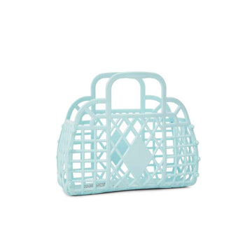 Sun Jellies Retro Basket Strandveske - Mini - Lys Blå