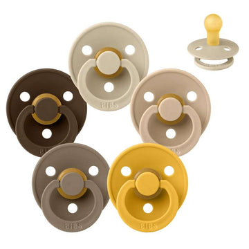 Sucette Bibs Rond Colour - Ensemble - 5 pièces - t. 1 - Ourson en peluche 
