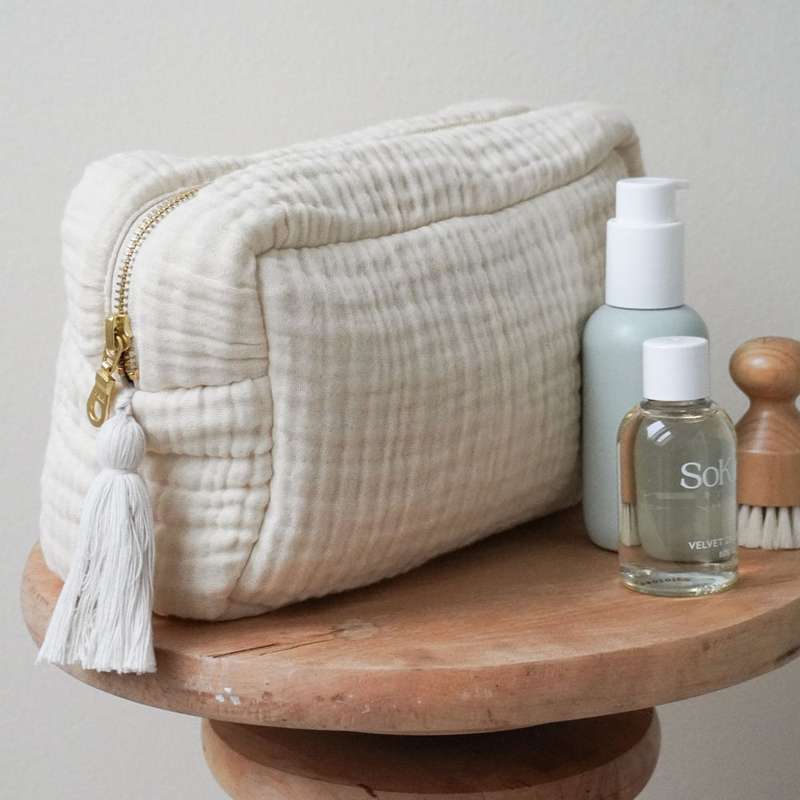 Cam Cam Copenhagen Muslínová toaletní taška - OCS - Antique White 