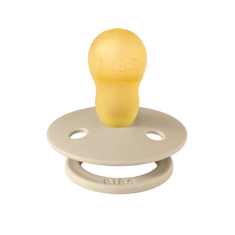 Bibs Kulatý Colour Dudlík - vel. 3 - přírodní guma - Vanilka 