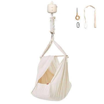 Membantu Bundle - Premium - Slyngevugge m. Vuggemotor og Loftophæng - Natur