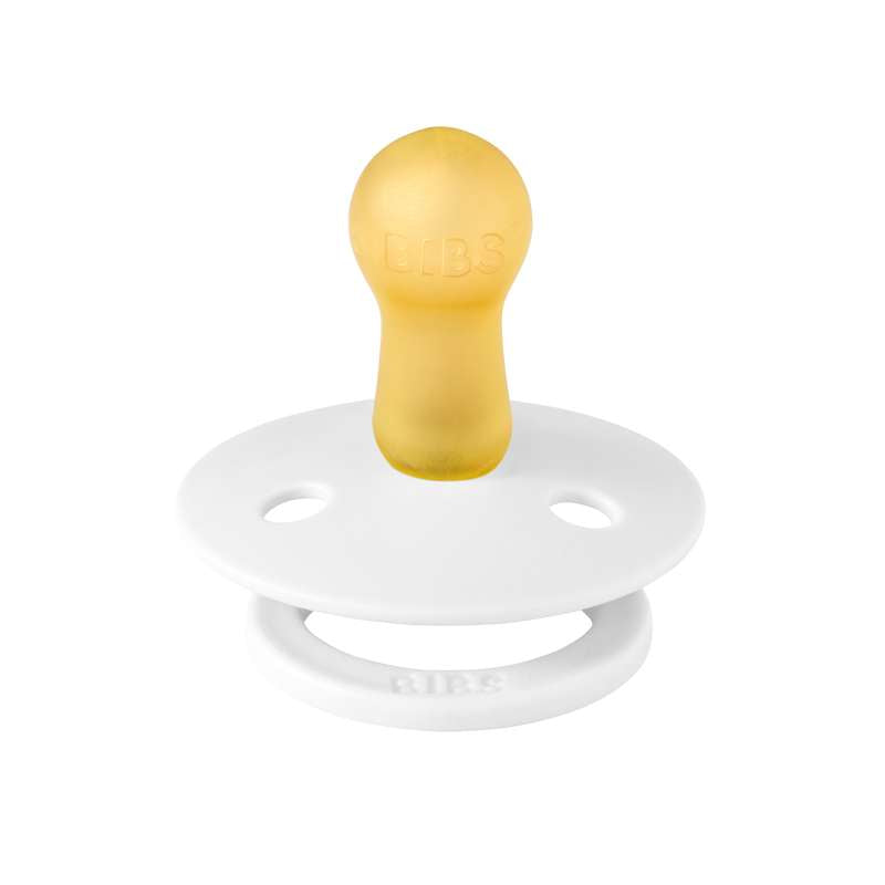 Bibs Kerek Colour Cumi - mé. 2 - természetes gumi - Fehér 