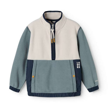 Liewood Wynn Fleece Half Zip Shirt - Classic Navy Mix