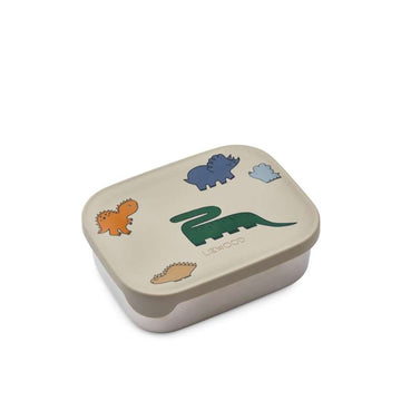 Liewood Arthur Removable Lunch Box - 900ml - Steel/Silicone - Dinosaurs/Mist 