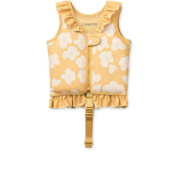 Liewood Dove  Badevest com Rendas - Flor/Amarelo Limão 