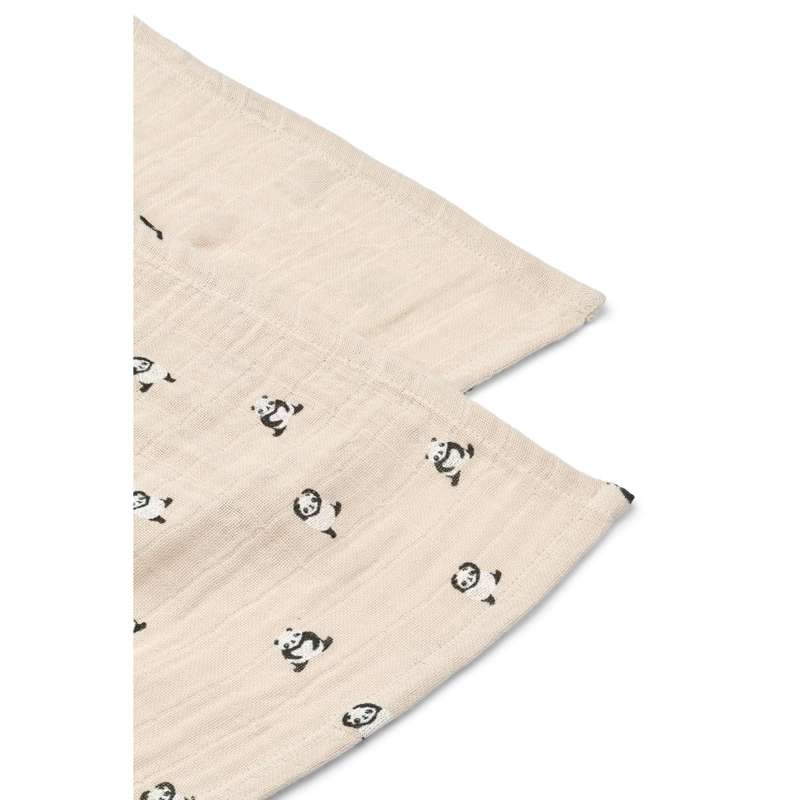 Liewood Lewis Muslin Fete - 2-pak - Mini Panda/Sandy Mix 