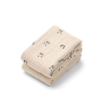 Liewood Lewis Muslin Kankaat - 2-pakkaus - Mini Panda/Sandy Mix 