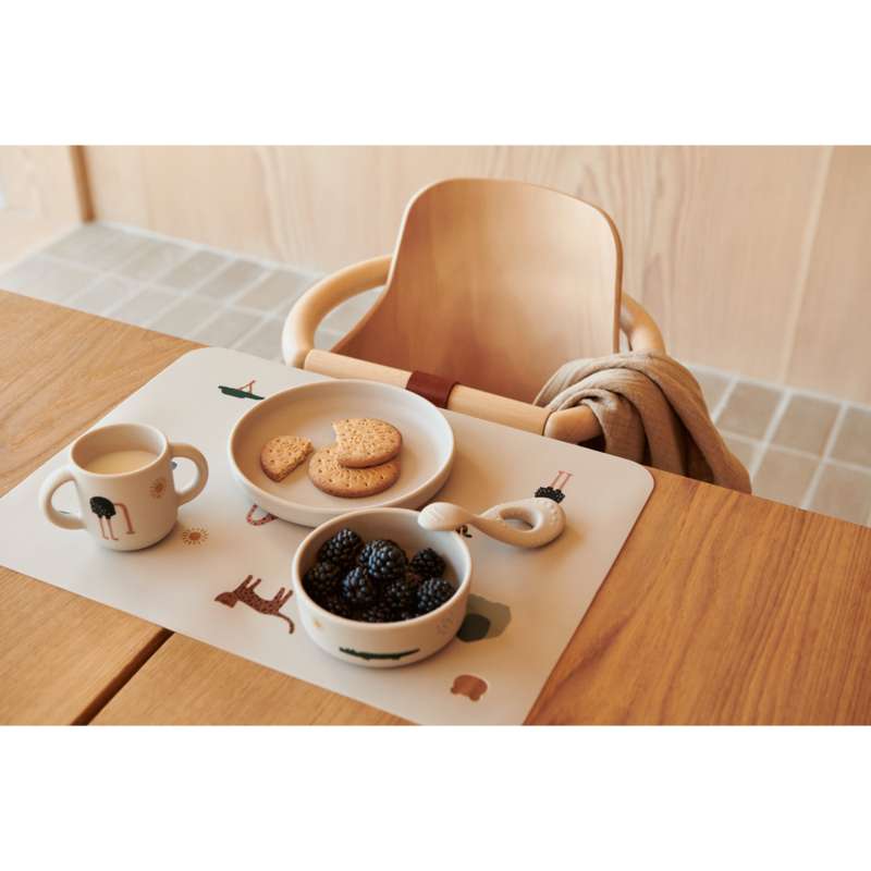 Liewood Vivi Baby Essset - 4 Teile - Silikon - Safari/Sandy Mix