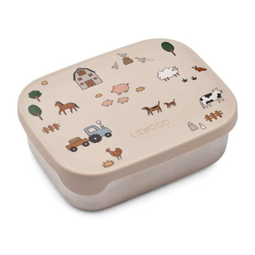 Liewood Arthur Lunchbox mit Fächern – 900 ml – Stahl/Silikon – Farm/Sandy