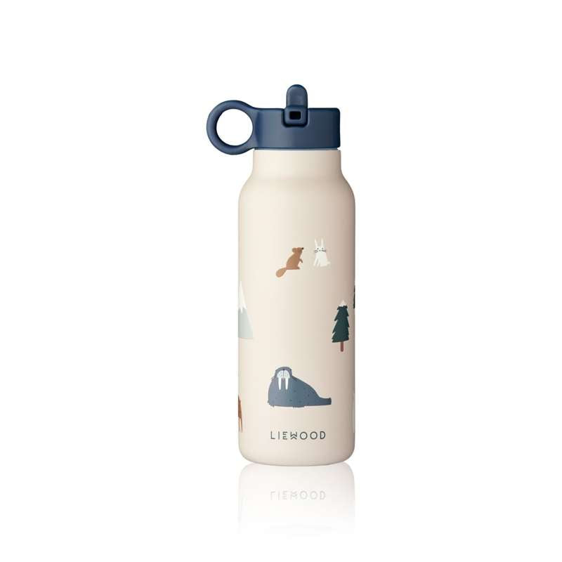 Liewood Sticlă de băut Falk - Oțel inoxidabil - 350ml - Polar/Sandy 