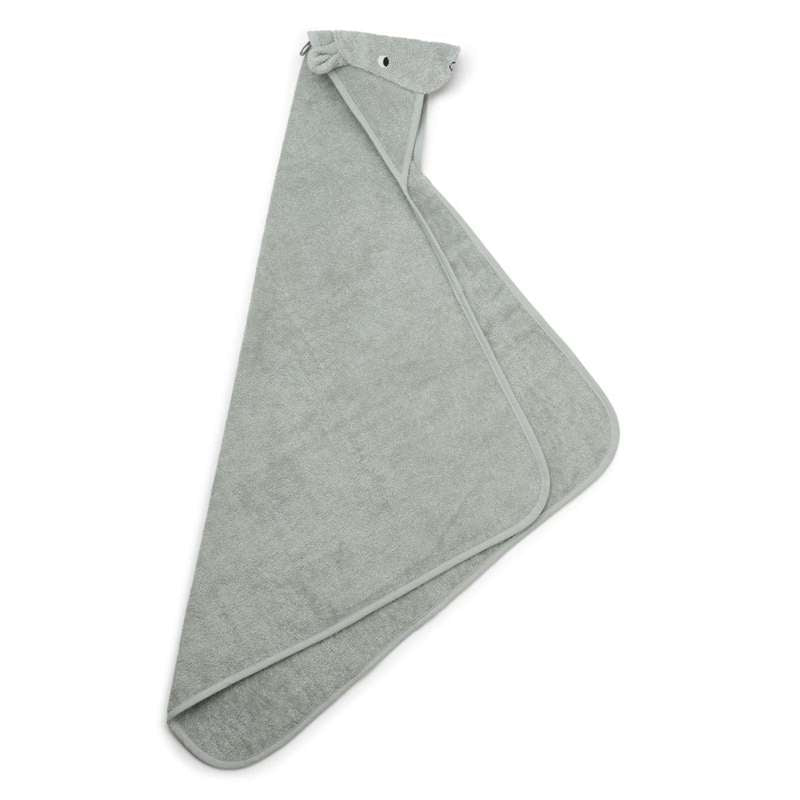 Liewood Albert Asciugamano con cappuccio - Bambino - Ippopotamo - Blu Doves 