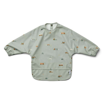 Liewood Merle Cape Bib Zástěra - Vozidla - Mix holubí modré 