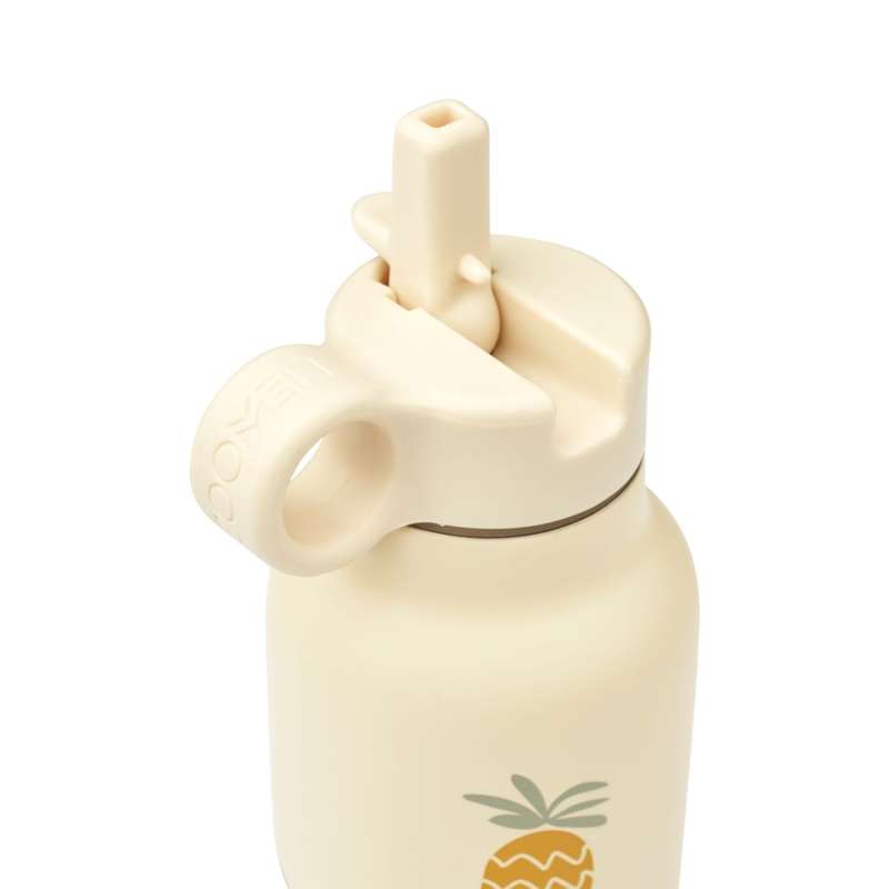 Liewood Falk Drikkedunk - Rustfrit Stål - 500 ml - Pineapples/Cloud Cream