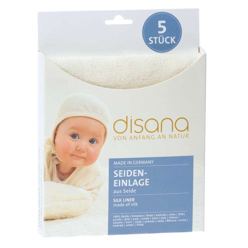 Disana Silke Liners - Bourettesilke - 5 Stk. - 35x15 cm.