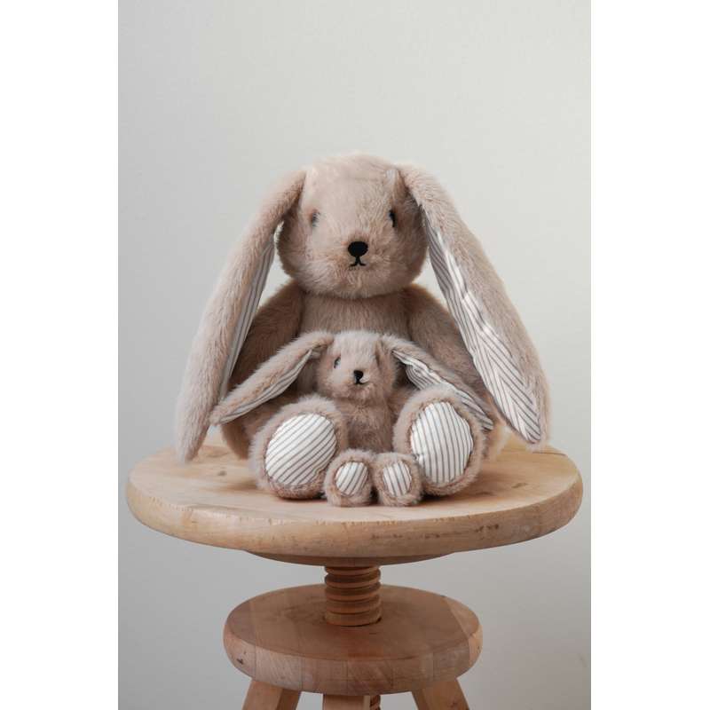 Cam Cam Copenhagen Elva Kaninbamse - Lille - Latte/Classic Stripes Camel
