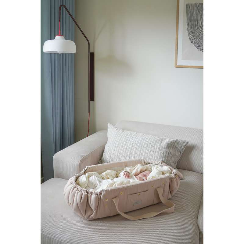 Cam Cam Copenhagen Willow Carrycot - OCS - Classic Stripes Camel/Almond