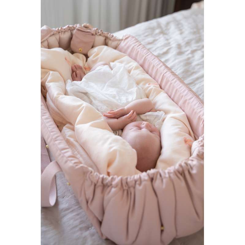 Cam Cam Copenhagen Willow Baby Carrycot - Bundle - Classic Stripes Rose/Bloom