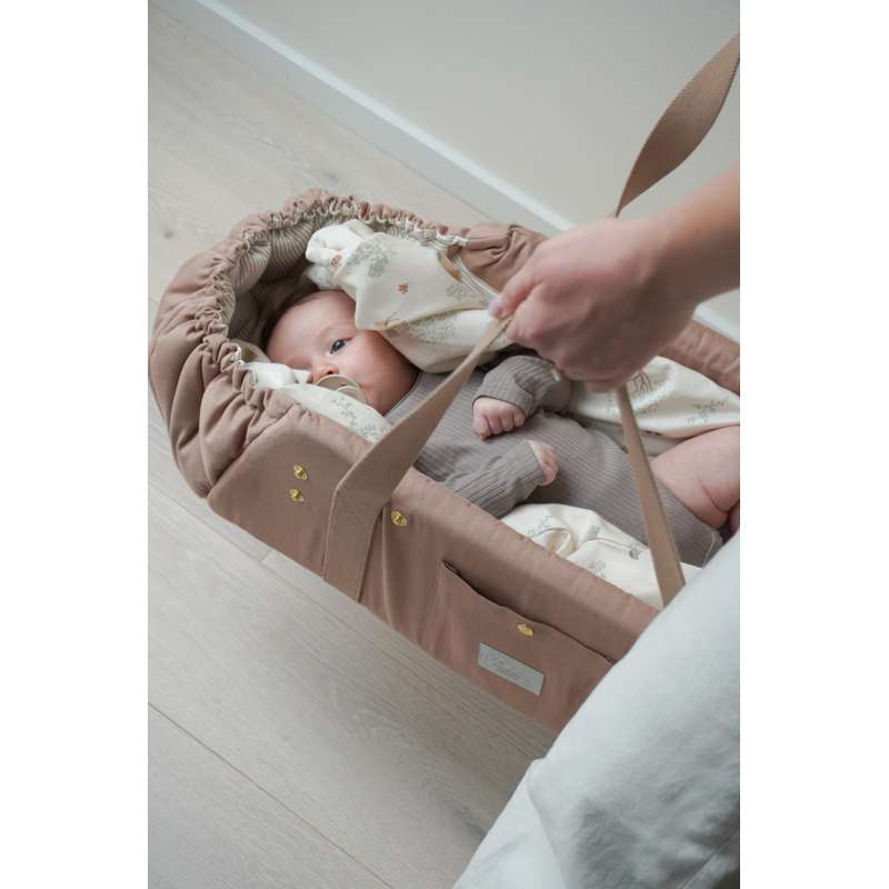 Cam Cam Copenhagen Willow Baby Carrycot - Bundle - Classic Stripes Camel/Camel