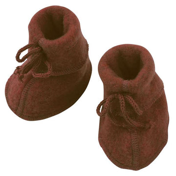 Engel Natur Baby Booties - Pure Wool Fleece - Cinnamon Melange 