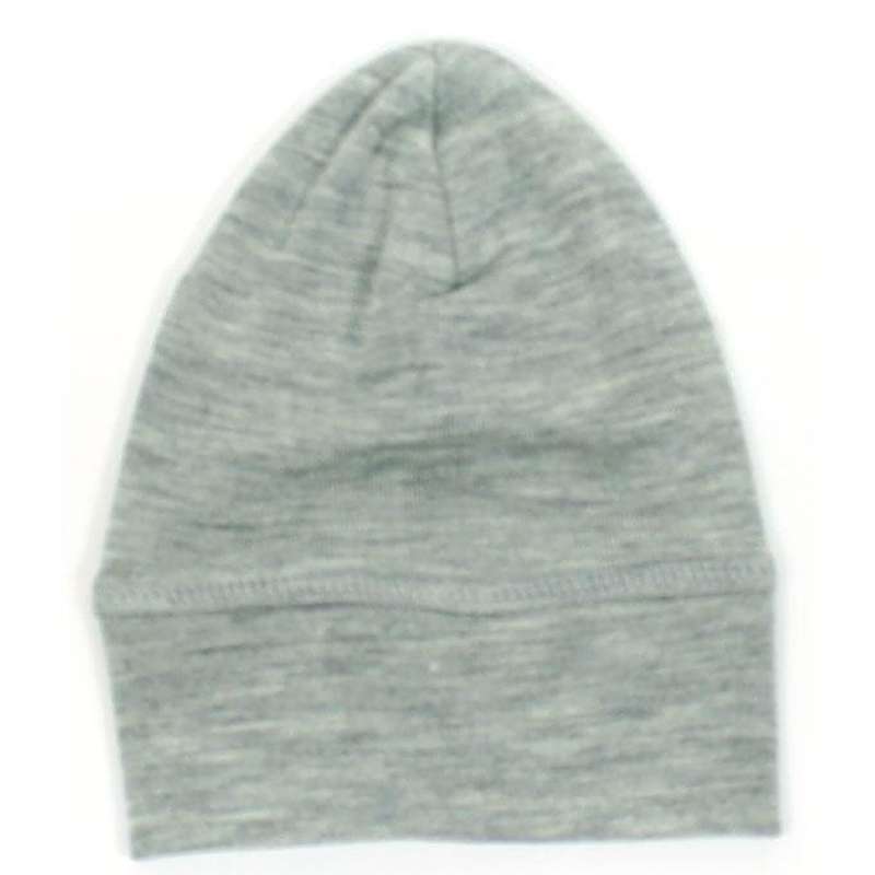 Engel Natur Mütze/Beanie für Baby – Wolle/Seide – Grau Melange